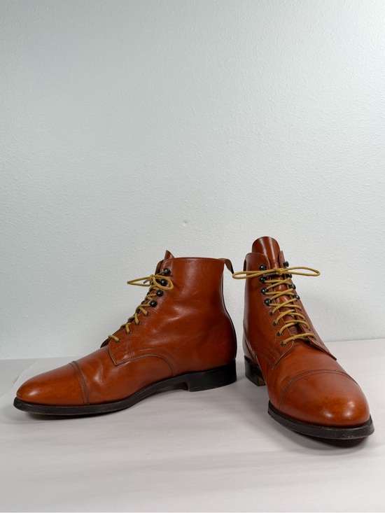 Vintage Grenson Men’s Cap Toe Leather Boots Size 9.5 B (UK 8.5E) Made In England main image 6